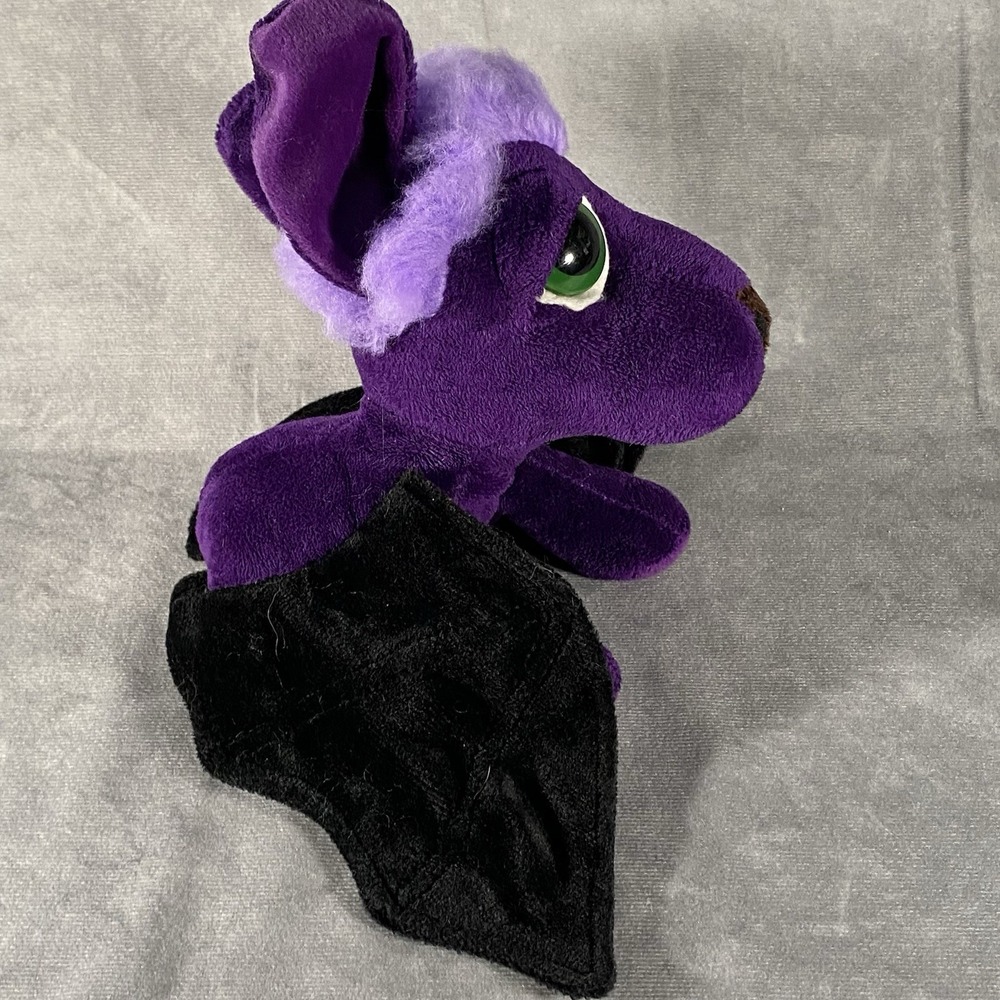 Russ Big Eye Lil Peepers Edward Purple Bat Plush Stuffed Animal Rare Collectable - Picture 4 of 7